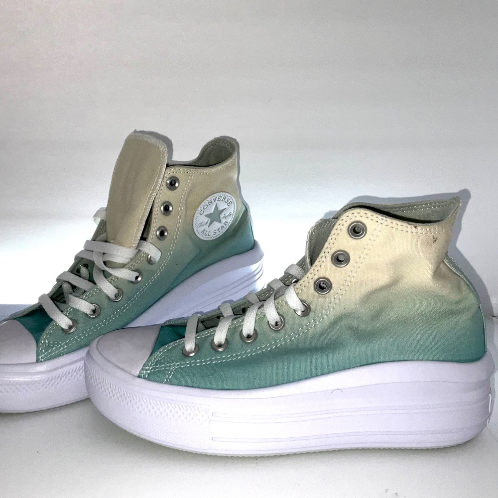 Converse Women’s Chuck Taylor All Star Move High Ombré-Light Dew Platform NWOT - Picture 7 of 7